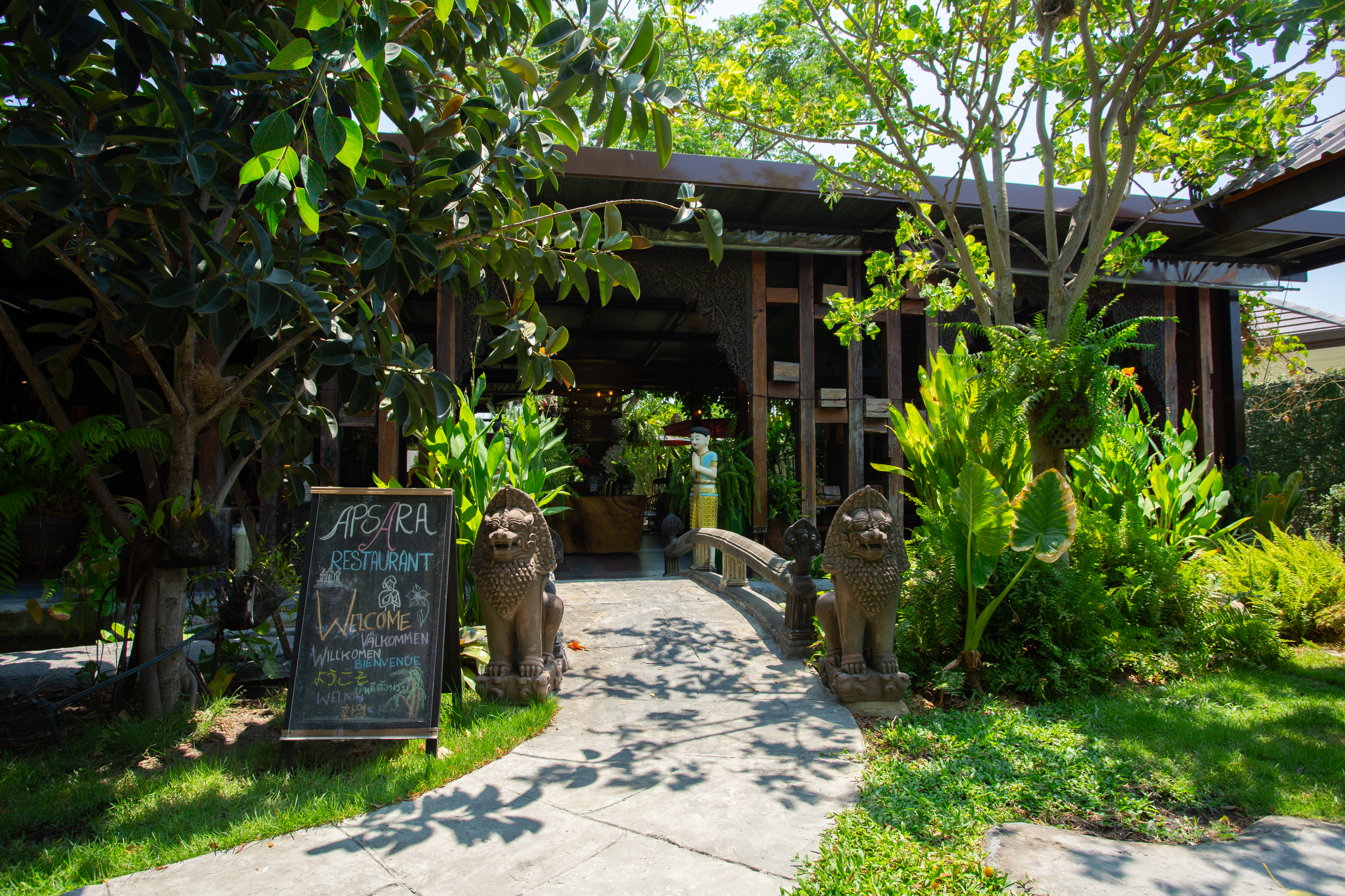 Garden entrance path at Apsara Art Hua Hin