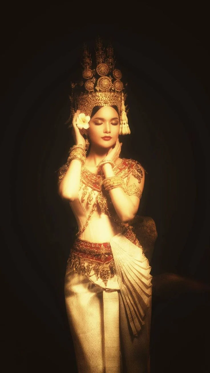 Apsara dancer suggesting the cultural world ahead